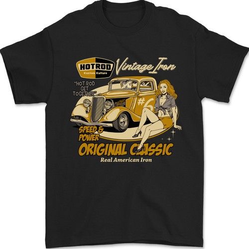 Maglietta vintage hot rod - maglietta,