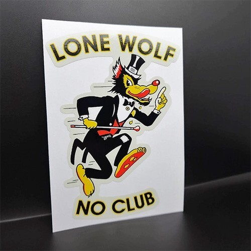 Lone wolf decalcomania no - wolf,