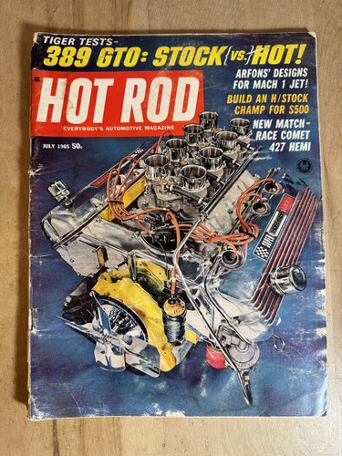 Vintage hot rod magazine july - hot,